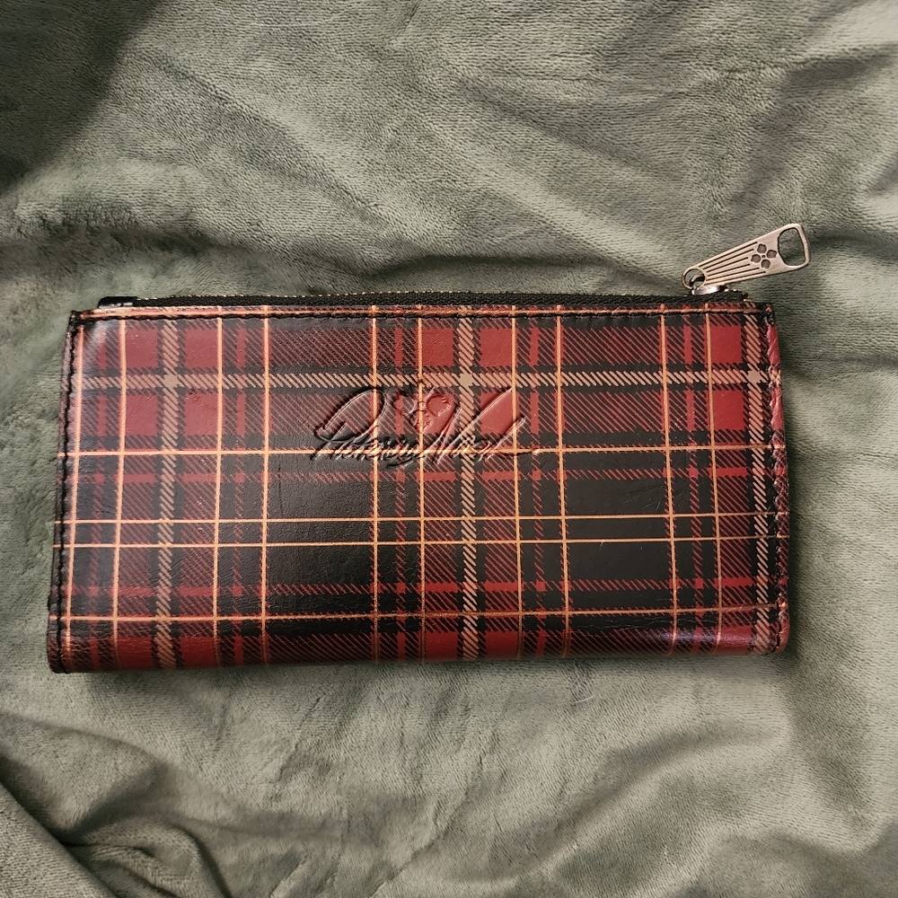 Patricia Nash Tartan Plaid Red Black Nazari Wallet - Picture 2 of 11